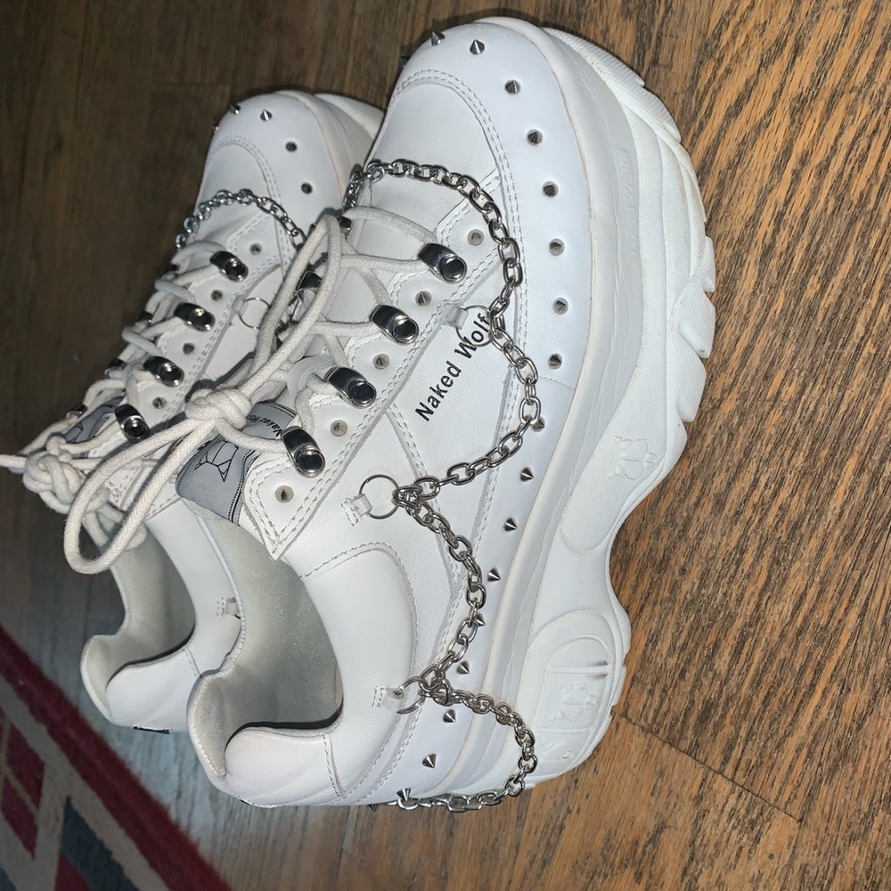 Naked Wolfe Chain Stud Shoes (Sporty Stud White) - Picture 1 of 4